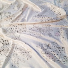 Ткань Трикотаж масло напыление (молоко-золото)